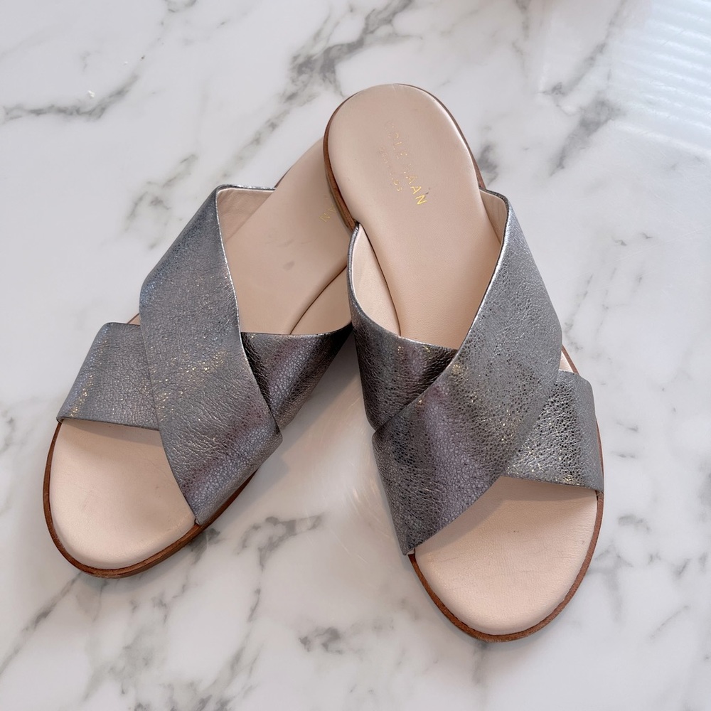 Cole Haan Silver slides